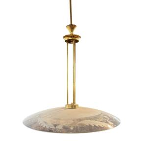Lampadario di design italino di Pietro Chiesa per Fontana Arte, anni ’50