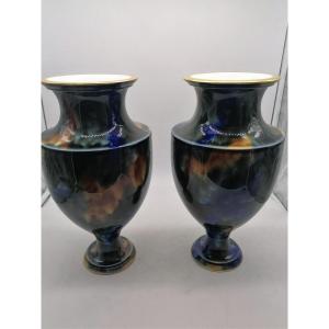 Pair Of Sèvres Porcelain Vases - 1891