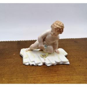 Pair Of Porcelain Putti From Berlin Kpm Nineteenth