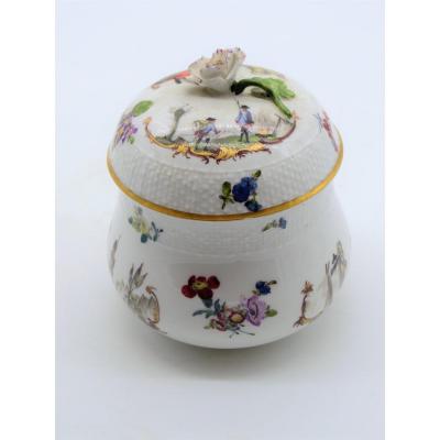 Porcelain Juice Jar Military Decor - Meissen XVIII