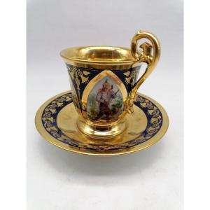 2 Porcelain Cups - Sheet, Paris XIXth