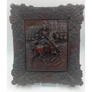 19th Century Wooden Bas-relief
