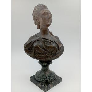 Bust Of Madame Du Barry, Terracotta And Bronze