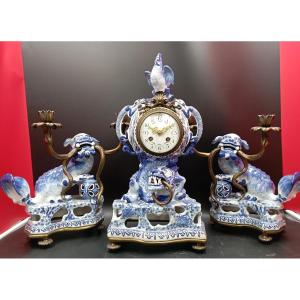 19th Century Delft Fireplace Surround