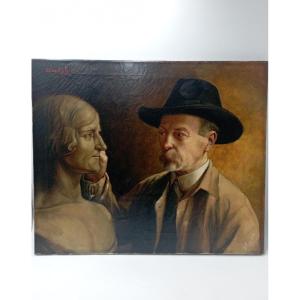 Oil Painting On Canvas Signed Ul De Kuk