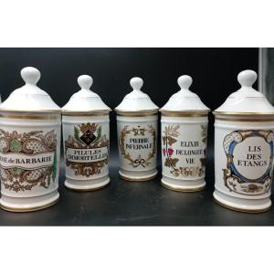 Collection Of Apothecary Jars Limoges France