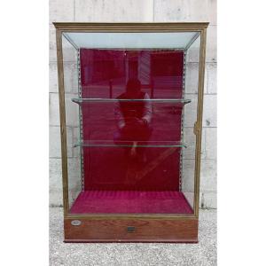 Early 20th Century Brass And Glass Shop Window