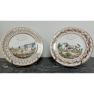 Pair Of Jean Napomucène Herman Nast Plates, Early 1800s