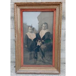 Large 19th Century Charcoal Drawing