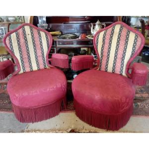 Pair Of Boudoir Armchairs By Jacques Garcia