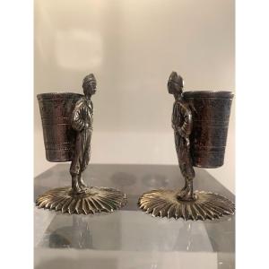 Two Little Zouaves Carrying A Silver Hood