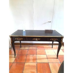 Louis XV Style Bureau Plat In Blackened Pear Wood