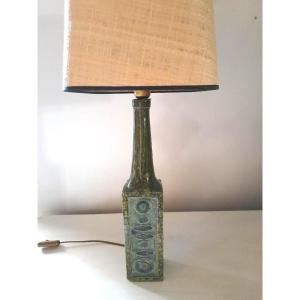 Green Ceramic Bottle Lamp
