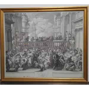Black And White Engraving "the Wedding At Cana"