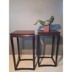 China, Pair Of Sellettes Early XXth Century