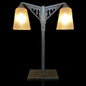 Muller Frères Art Deco Lamp Circa 1919-1933