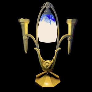 Daum Lamp With Chandeliers