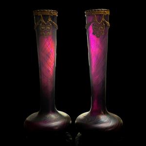 Pair Of Large Jugendstil Vases – Circa 1895