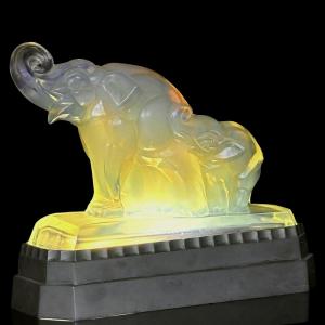 Elephants Art Deco Sculpture By Sabino