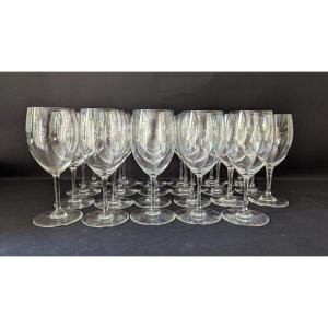 Series Of 23 Water Glasses High Model Brion De Baccarat