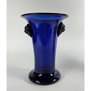 Blue Glass Flower Pot _ 18th Century