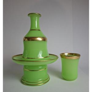 Opaline Glass Night Service - 19th Century