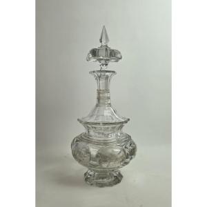 Carafe In Cut And Engraved Crystal_xixth Century