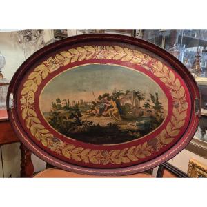 Tray In Painted Sheet Metal _ 19th Century