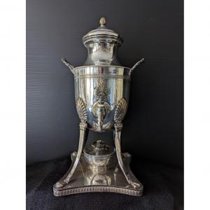 Late Nineteenth Century Hot Water Fountain In Silver Metal