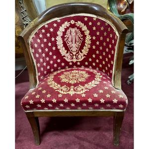 Small Empire Period Gondola Armchair. Ref 51