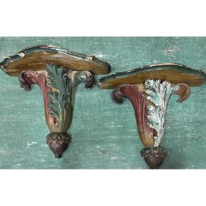 Pair Of Italian Wall Consols
