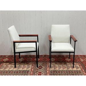 Pair Of Wim Rietveld Armchairs