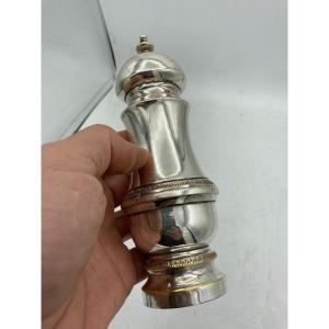 Pepper Pot In Silver Metal Louis XVI Style