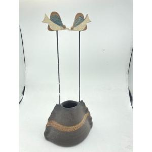 Handcrafted Ceramic Vase Circa 1980
