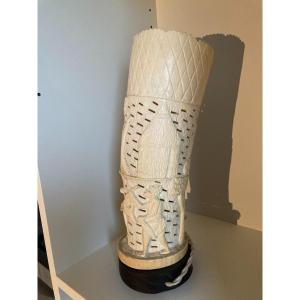 Carved Ivory Lamp Around 1930