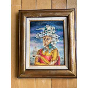 Surrealist Painting Around 1970