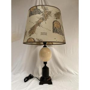 Ebony And Ostrich Egg Lamp Attributed To The Jansen House