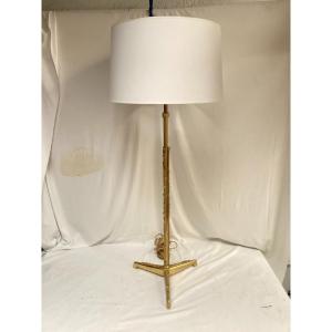 Large Bronze "ear" Lamp From Maison Baguès