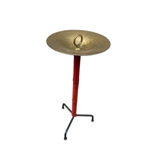 Stitched Leather Ashtray By Jacques Adnet