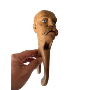 Beautiful Carved Wooden Nutcracker Representing President Georges Clemenceau