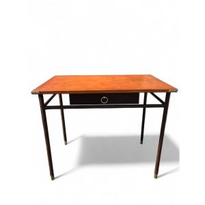 Leather-covered Desk By Jacques Adnet