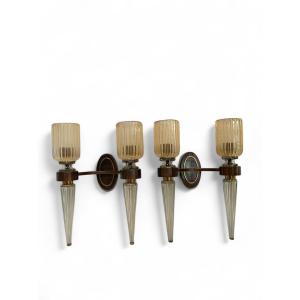 Pair Of Wall Lights By Veronese For André Arbus
