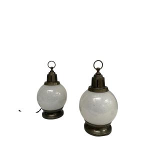 Pair Of Murano Glass Lamps Circa 1960