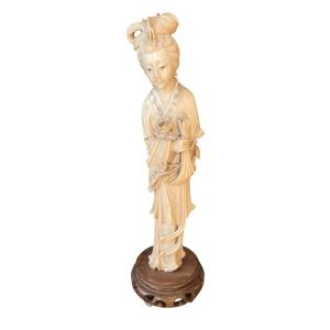Ivory Sculpture Representing A Young Chinese Woman