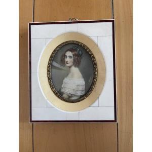 Miniature Painted On Ivory