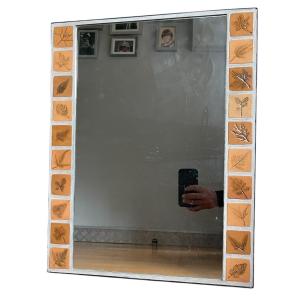 Glazed Terracotta Mirror By Roger Capron