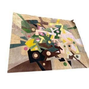 Tapestry Made Using Leather Marquetry By Fabrice