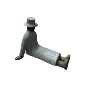 Terracotta Sculpture By Jean-michel Folon