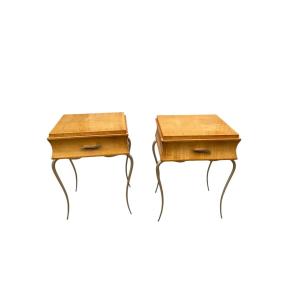 Pair Of Night Tables Or Sofa Ends By René Drouet