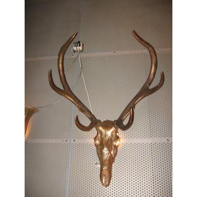 Pair Of Sconces In Solid Bronze By Jacques Duval-brasseur